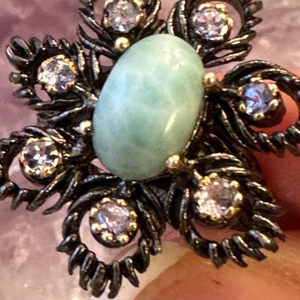 Larimar 925 Solid Sterling Ring - image 2